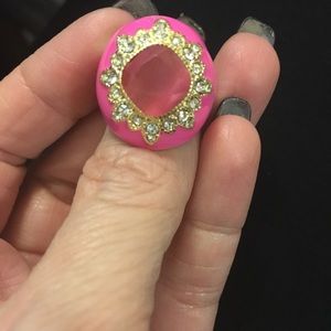 Enamel pink ring size 7